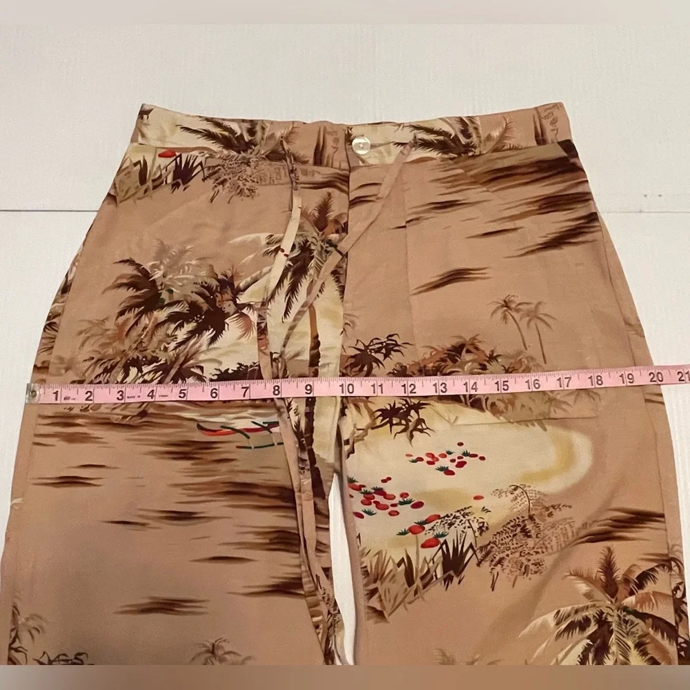 Lucky brand drawstring pants in vintage inspired island print - Picture 9 of 11